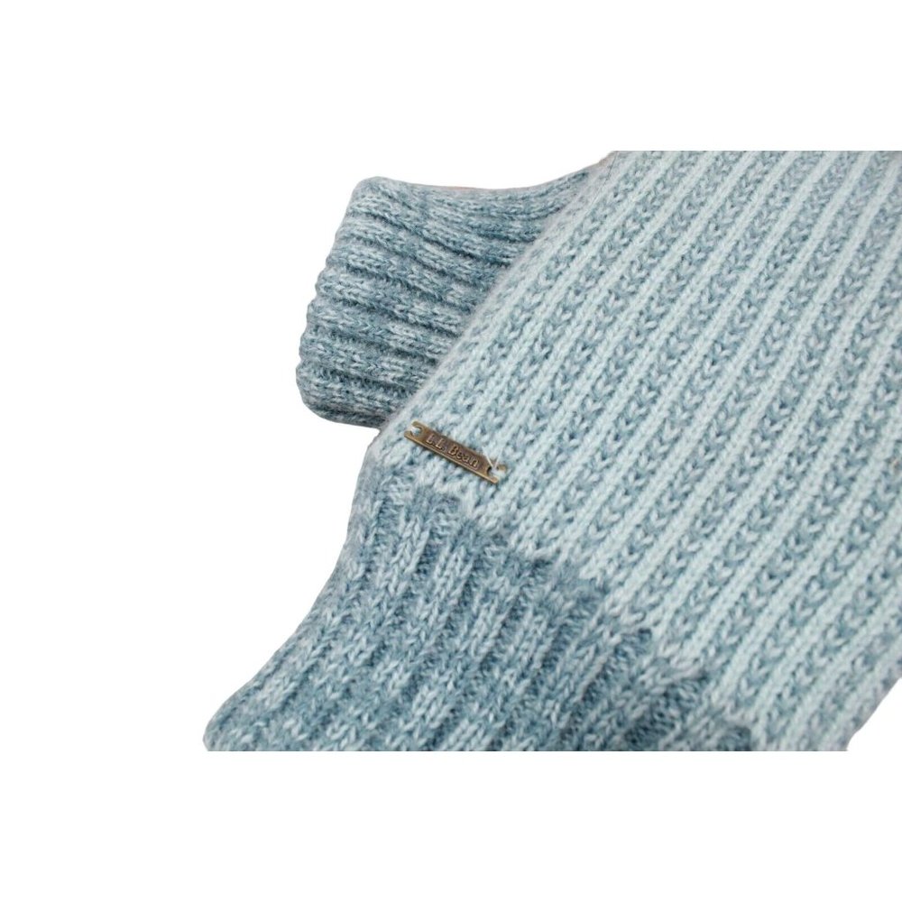 LL BEAN Light Blue Winter Fleece Lining Soft Mittens - Picture 4 of 10